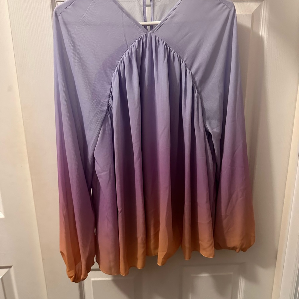 SHEIN Purple and Orange Ombre Top